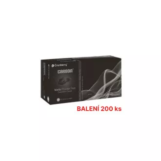 Nitrilové rukavice Cranberry® Carbon, veľmi jemné (bez latexu), čierne - 200 ks, M Nitrilové rukavice Cranberry® Carbon, veľmi jemné (bez latexu), čierne - 200 ks, M