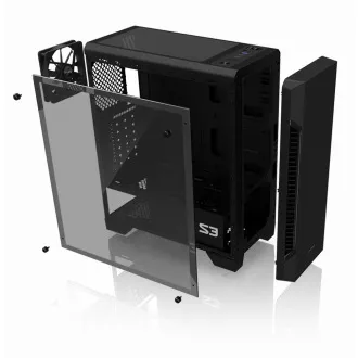 ZALMAN skriňa S3, ATX bez zdroja ZALMAN skriňa S3, ATX bez zdroja