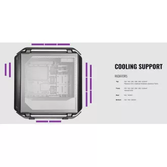 Cooler Master case Cosmos C700P Black, E-ATX, Priehľadná bočnica, 3x 140mm Fan, Čierna Cooler Master case Cosmos C700P Black, E-ATX, Priehľadná bočnica, 3x 140mm Fan, Čierna