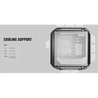 Cooler Master case Cosmos C700P Black, E-ATX, Priehľadná bočnica, 3x 140mm Fan, Čierna Cooler Master case Cosmos C700P Black, E-ATX, Priehľadná bočnica, 3x 140mm Fan, Čierna