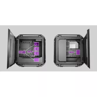 Cooler Master case Cosmos C700P Black, E-ATX, Priehľadná bočnica, 3x 140mm Fan, Čierna Cooler Master case Cosmos C700P Black, E-ATX, Priehľadná bočnica, 3x 140mm Fan, Čierna