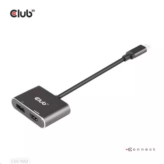 Club3D hub MST (Multi Stream Transport) USB3.2 Gen2 Type-C (DP Alt-Mode) na DisplayPort + HDMI 4K60Hz (M/F)