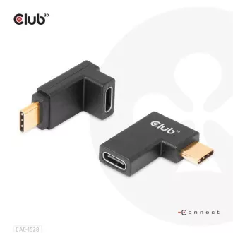Club3D set adapter USB-C Gen2 angled adapter set of 2, 4K120Hz, 240W, (M/F)
