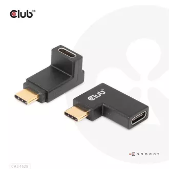 Club3D set adapter USB-C Gen2 angled adapter set of 2, 4K120Hz, 240W, (M/F)