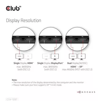 Club 3D Dokovacia stanica USB-C 8v1, 1xDP, 1xHDMI, 1xUSB-C PD100W, 2xUSB, čítačka SD kariet, sivá