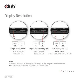 Club 3D Dokovacia stanica USB-C 8v1, 1xDP, 1xHDMI, 1xUSB-C PD100W, 2xUSB, čítačka SD kariet, sivá Club 3D Dokovacia stanica USB-C 8v1, 1xDP, 1xHDMI, 1xUSB-C PD100W, 2xUSB, čítačka SD kariet, sivá