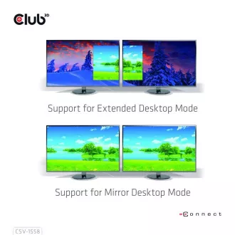 Club3D Video húb MST USB-C na 2x HDMI + USB-C PD 3.0, 4K60Hz
