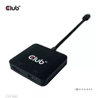 Club3D Video húb MST USB-C na 2x HDMI + USB-C PD 3.0, 4K60Hz