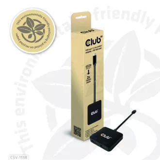 Club3D Video húb MST USB-C na 2x HDMI + USB-C PD 3.0, 4K60Hz