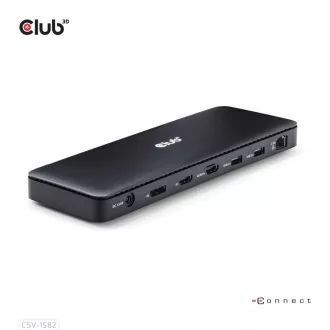 Club3D Dokovacia stanica USB-C 12v1, 1xDP, 1xHDMI, 2xUSB-C, 4xUSB, 1xRJ45, čierna