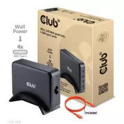 Club3D cestovná nabíjačka 240W GaN technológia, 4xUSB-C, PPS + PD 3.1 Support