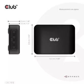 Club3D cestovná nabíjačka 240W GaN technológia, 4xUSB-C, PPS + PD 3.1 Support