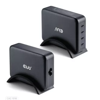 Club3D cestovná nabíjačka 240W GaN technológia, 4xUSB-C, PPS + PD 3.1 Support
