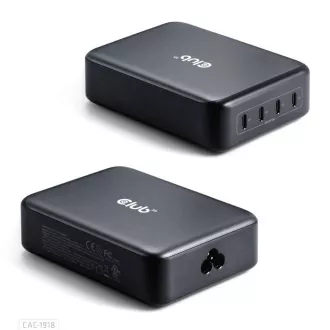 Club3D cestovná nabíjačka 240W GaN technológia, 4xUSB-C, PPS + PD 3.1 Support