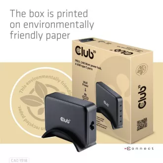 Club3D cestovná nabíjačka 240W GaN technológia, 4xUSB-C, PPS + PD 3.1 Support