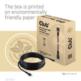 Club3D Kábel HDMI, Ultra Rýchly HDMI™ Certifikovaný Cable, 4K120Hz/8K60Hz, 7.5m