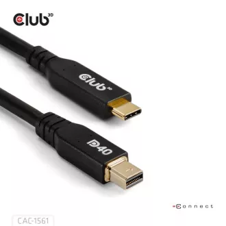 Club3D Kábel USB-C na MiniDisplayPort 2.1, 8K30Hz, DSC1.2, UHBR10, 2m