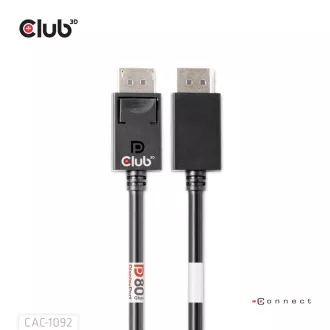 Club3D Kábel DisplayPort 2.1 na DisplayPort 2.1, VESA DP80, 4K240Hz/8K60Hz/10K60Hz (M/M), 1.6m, čierna Club3D Kábel DisplayPort 2.1 na DisplayPort 2.1, VESA DP80, 4K240Hz/8K60Hz/10K60Hz (M/M), 1.6m, čierna