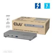 Club3D hub Thunderbolt 5 5v1, 3x USB-C TB5, 1x USB-A, 1x8K60Hz, 3x 5K60Hz, certifikácia Thunderbolt Share, 180W