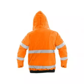 Pánska reflexná bunda LEEDS, zimná, oranžová, veľ. L