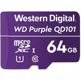 WD MicroSDXC karta 64GB Purple WDD064G1P0C Class 10, 16 TBW WD MicroSDXC karta 64GB Purple WDD064G1P0C Class 10, 16 TBW