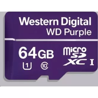 WD MicroSDXC karta 64GB Purple WDD064G1P0C Class 10, 16 TBW WD MicroSDXC karta 64GB Purple WDD064G1P0C Class 10, 16 TBW