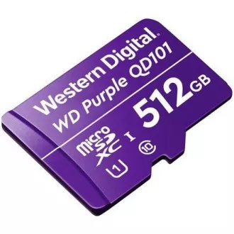 WD MicroSDXC karta 512GB Purple WDD512G1P0C Class 10 (R:100/W:60 MB/s)