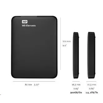 WD Elements Portable 6TB, Externý HDD, USB 3.0, čierna