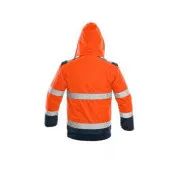 Bunda CXS LUTON, výstražná, pánska, oranžovo-modrá, veľ. L