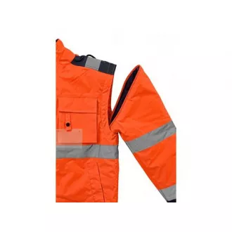 Bunda LUTON, výstražná, oranžovo-modrá, veľ. XL