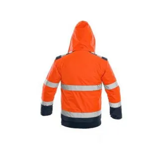 Bunda CXS LUTON, výstražná, pánska, oranžovo-modrá, veľ. XL