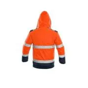 Bunda CXS LUTON, výstražná, pánska, oranžovo-modrá, veľ. 2XL