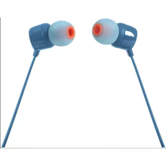 JBL T110 Black špuntové slúchadlá, 3, 5 mm jack, mikrofón, modrá JBL T110 Black špuntové slúchadlá, 3, 5 mm jack, mikrofón, modrá