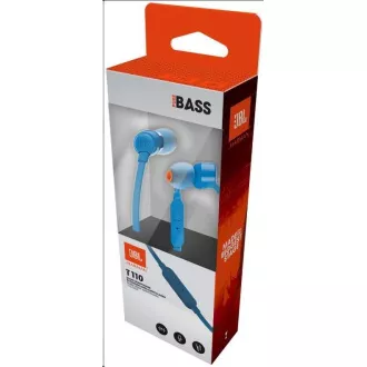 JBL T110 Black špuntové slúchadlá, 3, 5 mm jack, mikrofón, modrá JBL T110 Black špuntové slúchadlá, 3, 5 mm jack, mikrofón, modrá