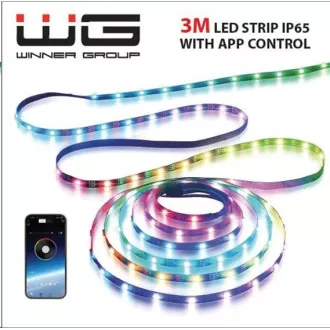 WG - Chytrý LED pásik WG18, 3 metre, s aplikáciou, IP 65, USB-A