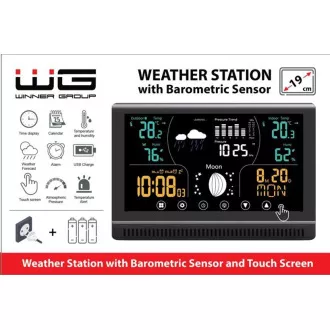 WG - Meteostanica WG3 s vonkajším čidlom, čierna