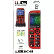 WG - Mobilný telefón WG20C, 4G, tlačidlový, červená