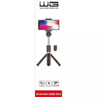 WG - Selfie tyč WG 6, Selfie tyč + tripod, teleskopická, s bluetooth tlačidlom, čierna WG - Selfie tyč WG 6, Selfie tyč + tripod, teleskopická, s bluetooth tlačidlom, čierna