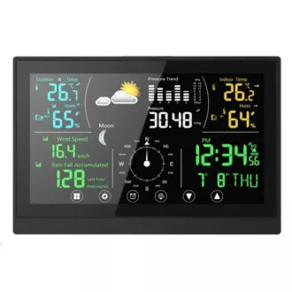 WG - Meteostanica WG1 s dotykovým displejom a príslušenstvom, anemometer, zrážkomer