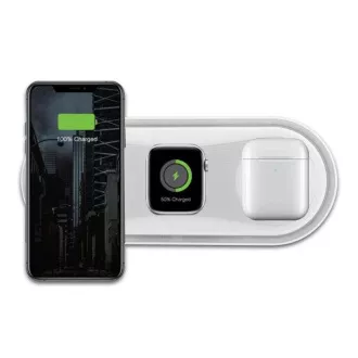 WG - Bezdrôtová nabíjačka stolná 22, 5W, Fast Wireless Charger, biela