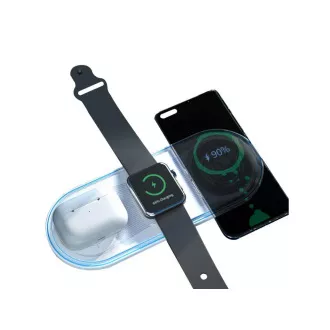 WG - Bezdrôtová nabíjačka stolná 22, 5W, Fast Wireless Charger, biela