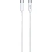 WG - Dátový kábel Type-C na Type-C, 2 metre, 3A, 60W, biela