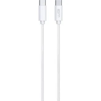 WG - Dátový kábel Type-C na Type-C, 2 metre, 3A, 60W, biela