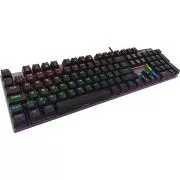WG - Herná mechanická klávesnica WG, podsvietená, drôtová, čierna