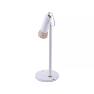 WG - Led lampa WG Jolly, 2v1, nabíjacia, biela