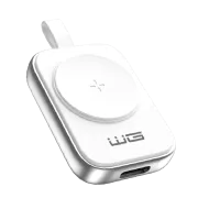 WG - Nabíjacie magnetické zariadenie s USB-C pre Apple Watch, bielo strieborná