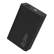 WG - Power Bank 20000 mAh, USB-C PD 20 W + USB-A QC 22.5 W, čierna