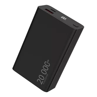 WG - Power Bank 20000 mAh, USB-C PD 20 W + USB-A QC 22.5 W, čierna