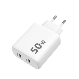 WG - Sieťová nabíjačka 2x USB-C 50W, 1x USB-C PD 30W + 1x USB-C PD 20W, biela