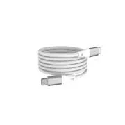 WG - Dátový kábel Type-C na Type-C, 1 meter, 3A, 60W, magnetický samonavíjací, biela